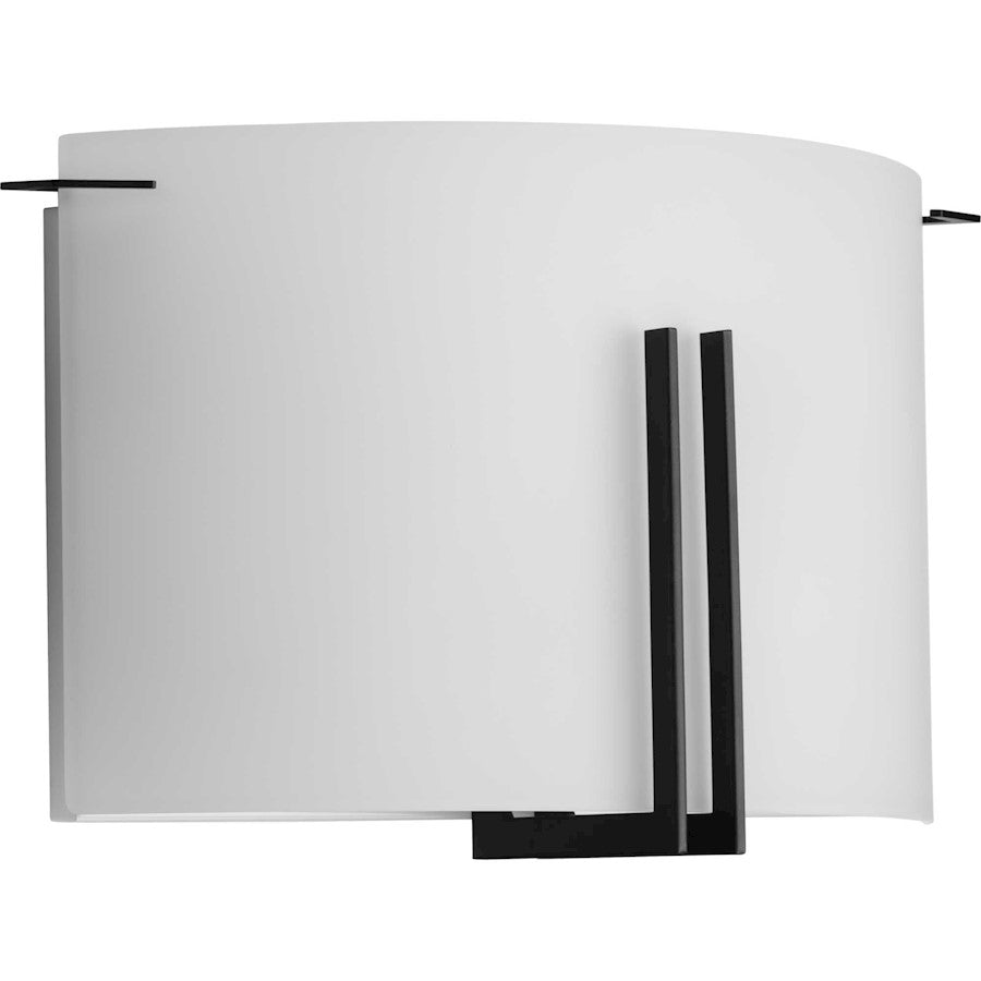 Progress Lighting Modern Sconce 2 Light Wall Sconce, Black/Etched - P710118-31M