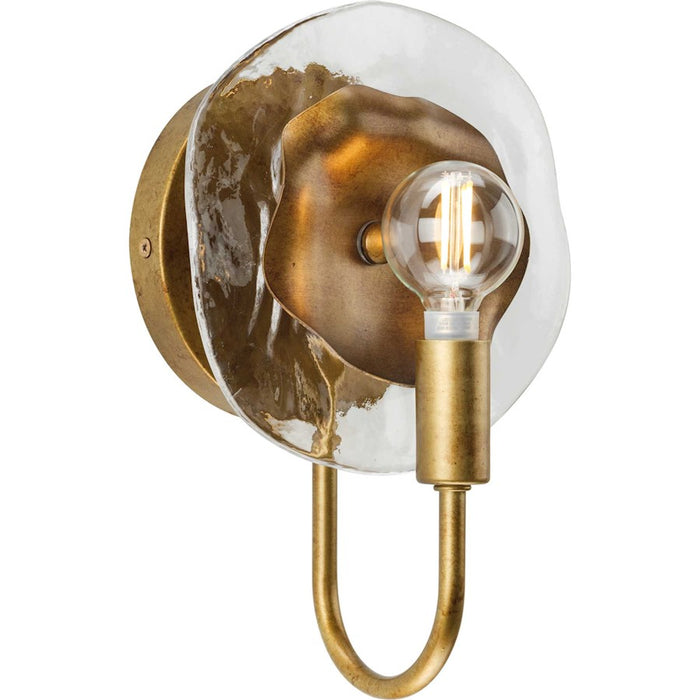 Progress Lighting Loretta 6.62"W Wall Bracket Light, Gold/Clear - P710128-204