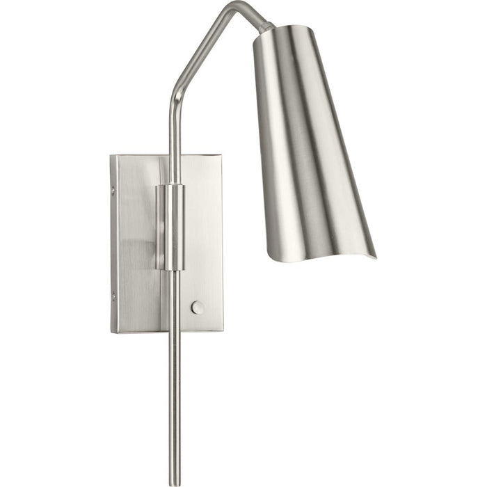 Progress Cornett 4.5"W Wall Bracket Light, Nickel/White Inside - P710131-009