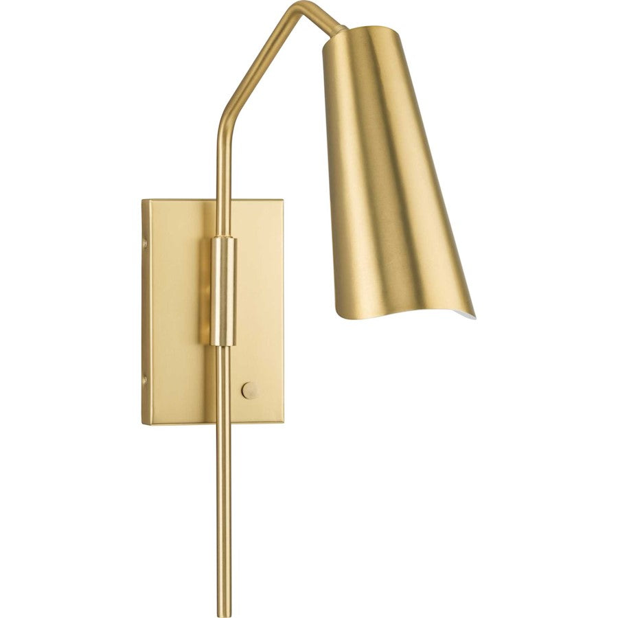 Progress Cornett 4.5"W Wall Bracket Light, Gold/Gold/Painted White - P710131-191