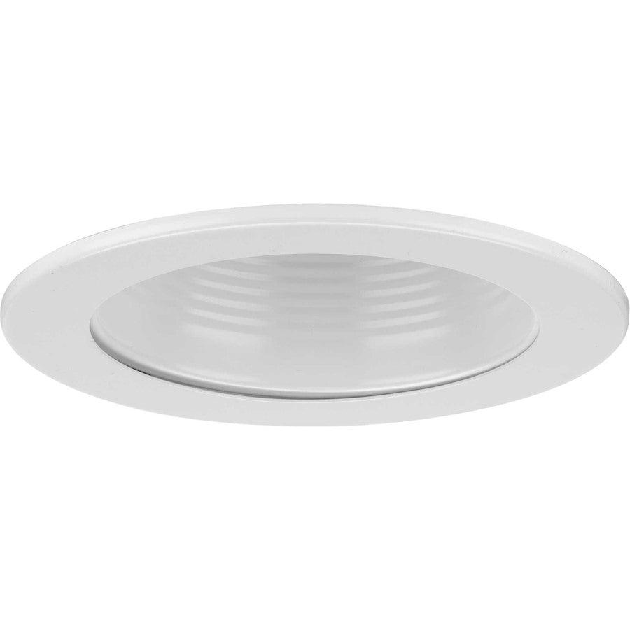 Progress Lighting 1 Light 4" Recessed Step Baffle Trim, White - P804000-028