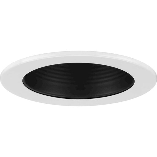 Progress Lighting 1 Light 4" Recessed Step Baffle Trim, Black - P804000-031