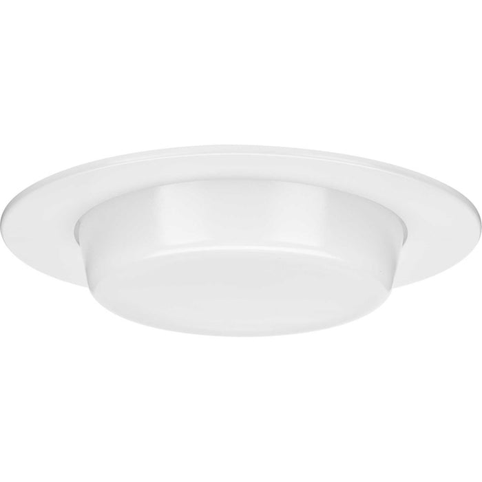 Progress 1 Light 6" Recessed Shower Trim, White/Frosted/Clear - P806005-028