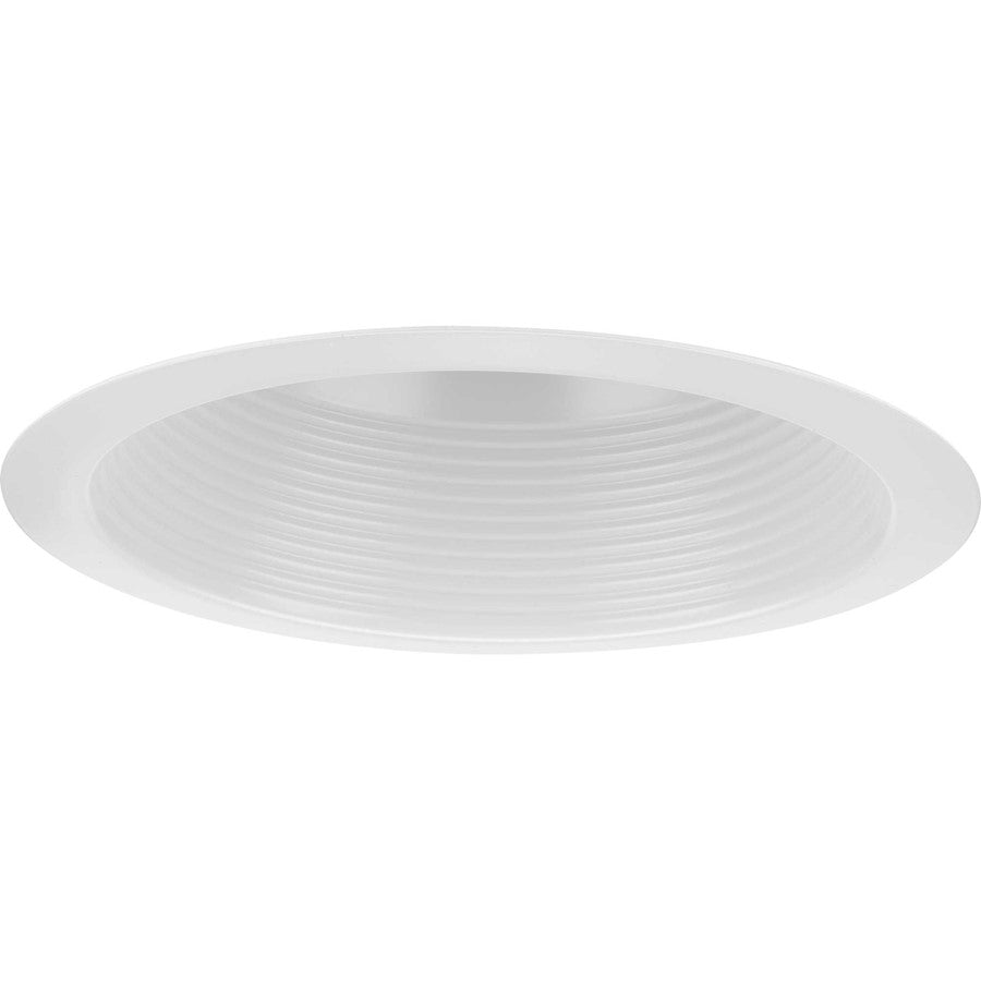 Progress Lighting 1 Light 6" Recessed 6006 Step Baffle Trim, White - P806006-028