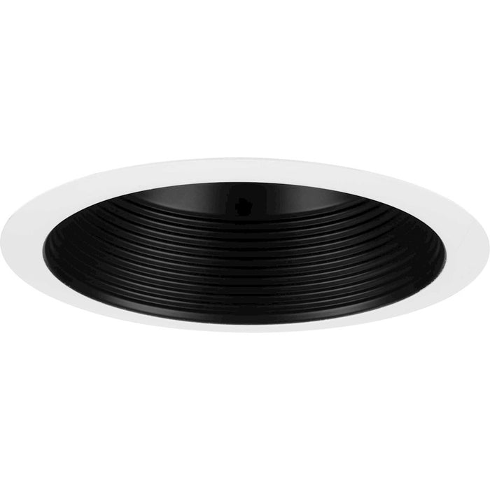 Progress Lighting 1 Light 6" Recessed 6006 Step Baffle Trim, Black - P806006-031