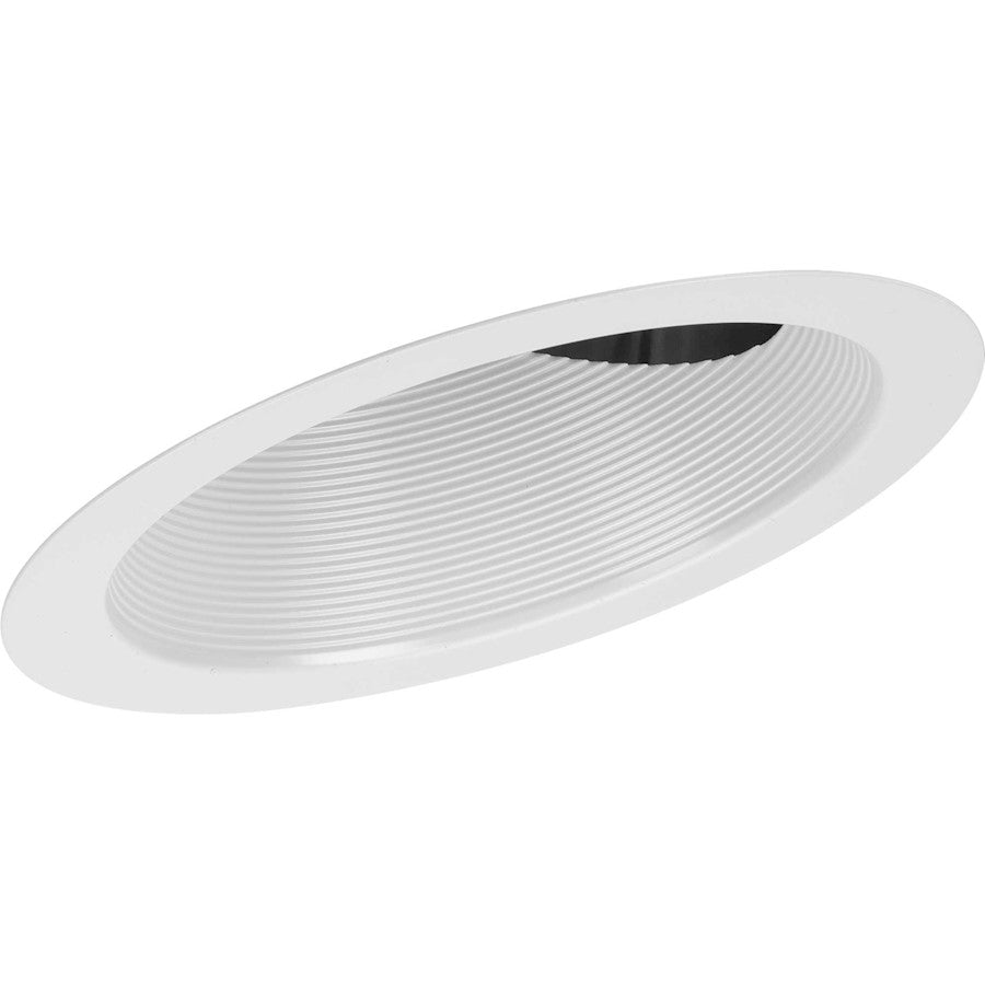 Progress 1 Light 6" Recessed Sloped Ceiling Step Baffle Trim, WH - P806008-028