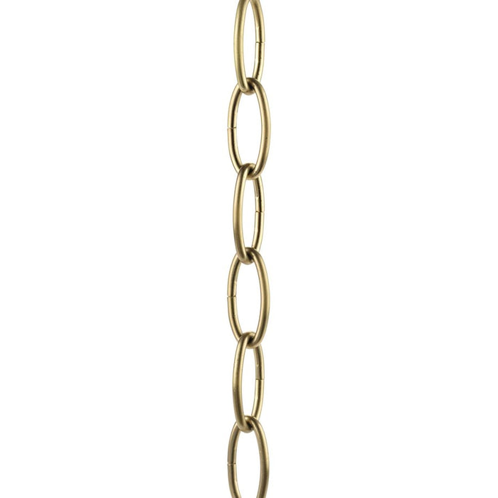 Progress Lighting 48" of 9 gauge chain, Vintage Brass - P8758-163