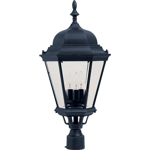 Maxim Westlake Cast 3-Light Outdoor Pole/Post Lantern, Black - 1007BK