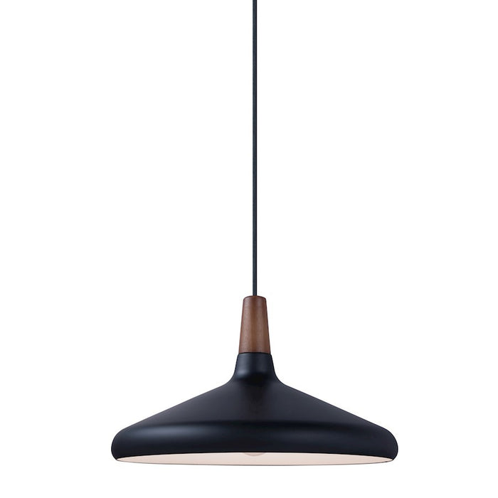Maxim Lighting Nordic 1-Light Large Pendant, Walnut/Black - 11354WNBK