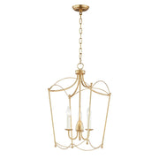 Maxim Plumette 3-Light Pendant | French Country Gold Leaf Steel | Kitchen Island & Dining Room | 14 x 24 in | Model MX12163GL