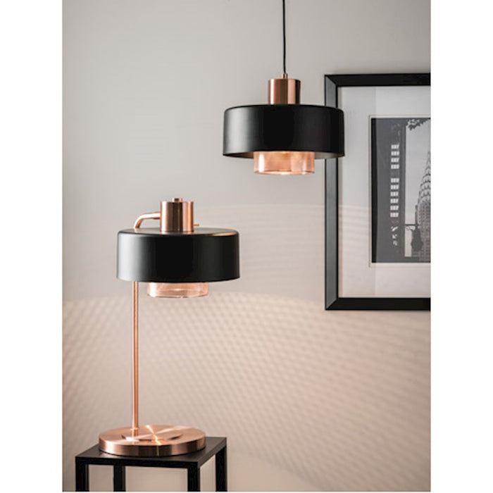 OPEN BOX ITEM: Adesso Bradbury Pendant, Black/Brushed Copper