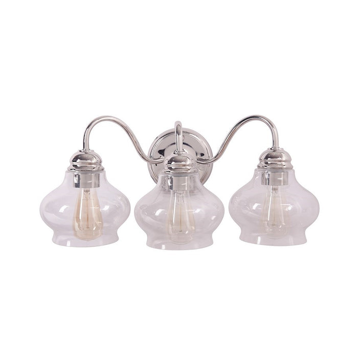 OPEN BOX ITEM: Craftmade Yorktown 3 Light Vanity, Nickel/Antique