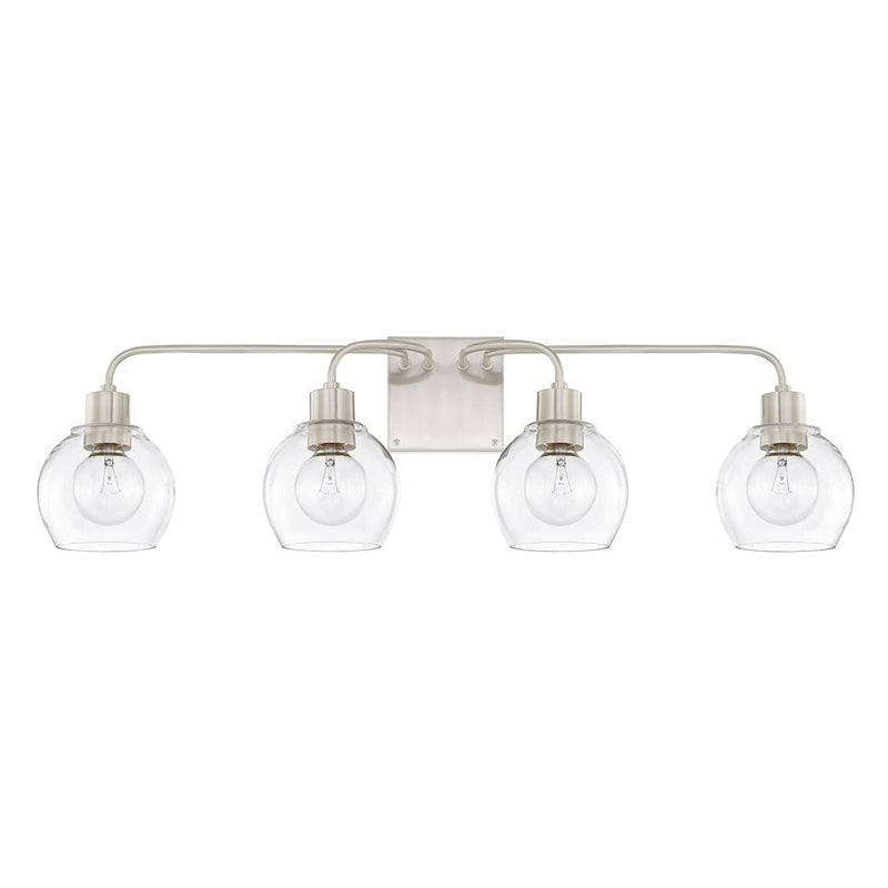 OPEN BOX: HomePlace by Capital Tanner 4 Light Vanity, Nickel - CL120041BN-426