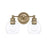 OPEN BOX ITEM: Capital Lighting Mid-Century 2 Light Vanity, Brass
