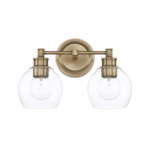 OPEN BOX ITEM: Capital Lighting Mid-Century 2 Light Vanity, Brass