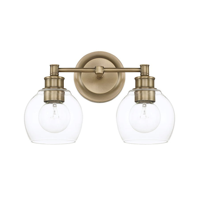 OPEN BOX ITEM: Capital Lighting Mid-Century 2 Light Vanity, Brass