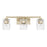 OPEN BOX:Capital Lighting Karina 3 Light Vanity, Winter Gold - 128131WG-459