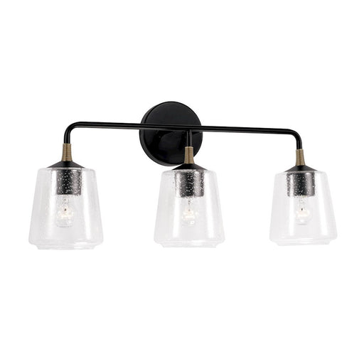 OPEN BOX ITEM: Capital Lighting Amara 3-Lt Vanity, BK/BS/Seed