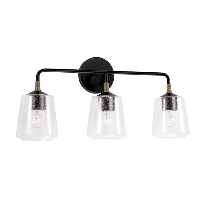 OPEN BOX ITEM: Capital Lighting Amara 3-Lt Vanity, BK/BS/Seed