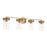 OPEN BOX: HomePlace Lighting Fuller 4 Light Vanity, Brass/Clear - CL148741AD-539