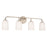 OPEN BOX: HomePlace Lighting Lawson 4LT Vanity, Nickel/White - CL148841BN-542