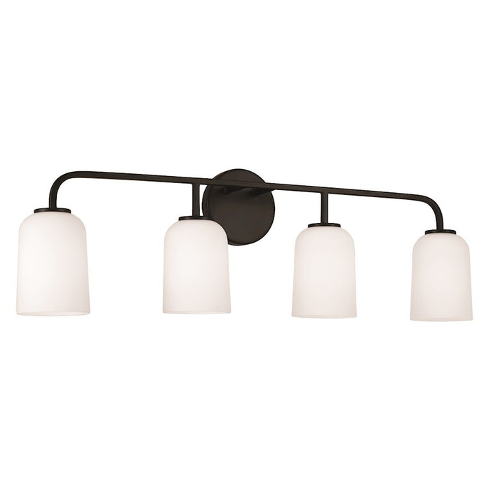 OPEN BOX: HomePlace Lawson 4LT Vanity, Black/Soft White - CL148841MB-542