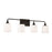 OPEN BOX:HomePlace Lighting Presley 4 Light Vanity, Black/Soft White