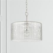 OPEN BOX: Capital Lighting Emerson 15in 1-Light Semi-Flush Mount | Polished Nickel and Seeded Glass | Foyer & Dining Room | Model CL241311PN