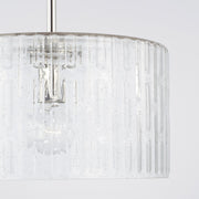 OPEN BOX: Capital Lighting Emerson 15in 1-Light Semi-Flush Mount | Polished Nickel and Seeded Glass | Foyer & Dining Room | Model CL241311PN