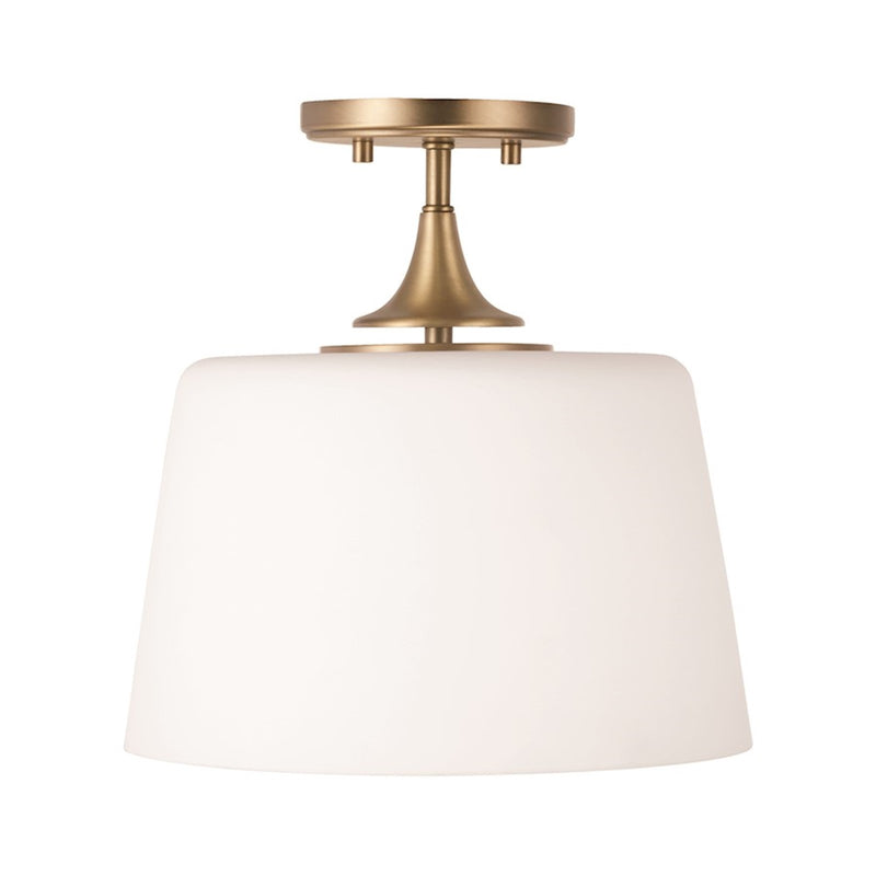 OPEN BOX ITEM: HomePlace Presley 1-Light Semi-Flush, Brass/Soft White