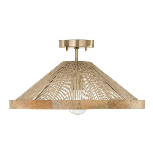 OPEN BOX: Capital Lighting Maya 1Lt 7" Semi Flush, Matte Brass/ - CL252811MA