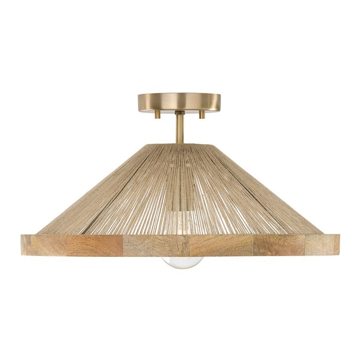 OPEN BOX: Capital Lighting Maya 1Lt 7" Semi Flush, Matte Brass/ - CL252811MA
