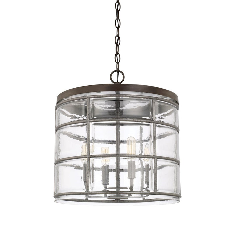 OPEN BOX: Capital Lighting Colby 4 Light Pendant, Urban Grey - 329441UG