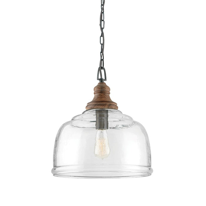 OPEN BOX ITEM: Capital Lighting 1-Light Pendant, Grey Wash Iron Silk