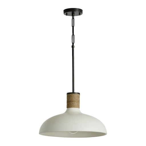 OPEN BOX: Capital 1-LT Large Pendant, Dark Pewter/White Ceramic