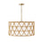OPEN BOX: Capital Lighting Tulum 4 Light Pendant, Brass/White Fabric