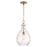 OPEN BOX: HomePlace Lighting Brentwood 1 Light Pendant, Brass/Water - 349012AD