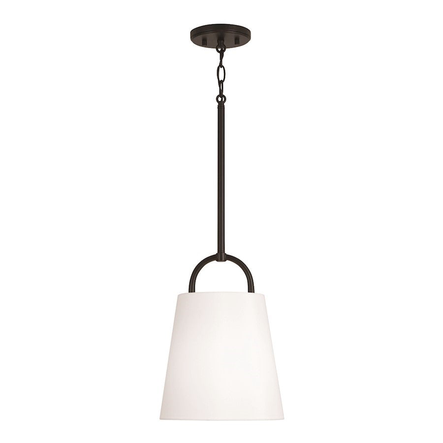 OPEN BOX ITEM: Capital Lighting Brody Small 1-Lt Pendant, BK/WH
