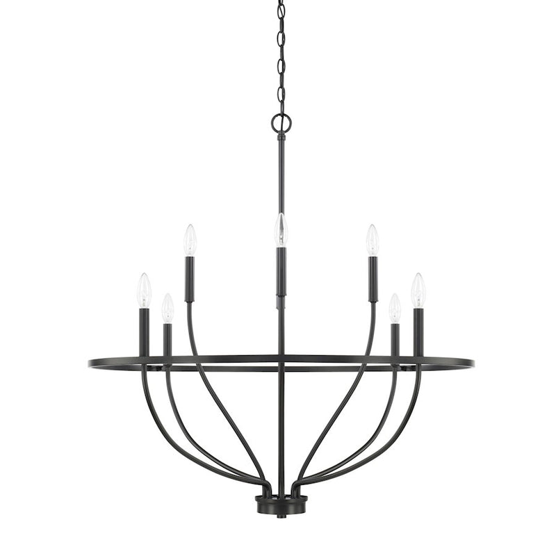 OPEN BOX ITEM: HomePlace by Capital Greyson 8-Lt Chandelier, BK