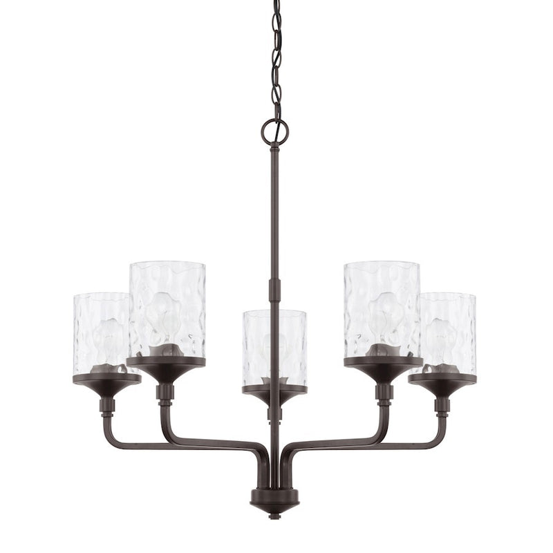OPEN BOX:HomePlace by Capital Lighting Colton 5 Light Chandelier, Bronze
