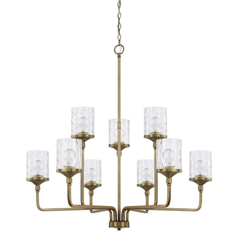 OPEN BOX: Capital Lighting Colton 9 Light Chandelier, Brass - CL428891AD-451