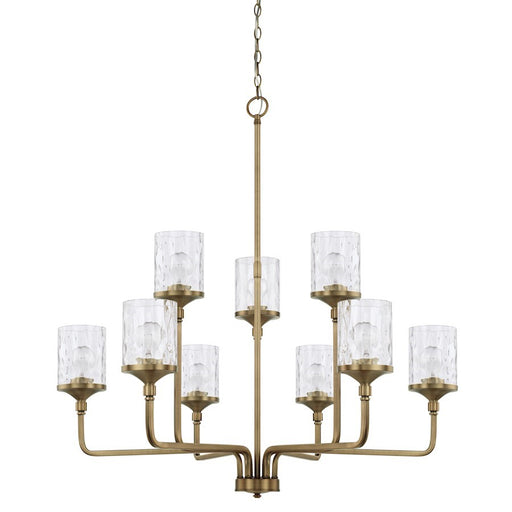 OPEN BOX: Capital Lighting Colton 9 Light Chandelier, Brass - CL428891AD-451
