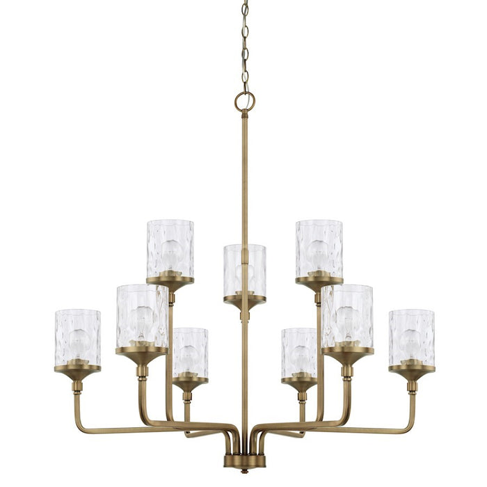 OPEN BOX: Capital Lighting Colton 9 Light Chandelier, Brass - CL428891AD-451