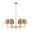 OPEN BOX: Capital Whitney 6 Light Chandelier, Brass/White - 449761AD-707