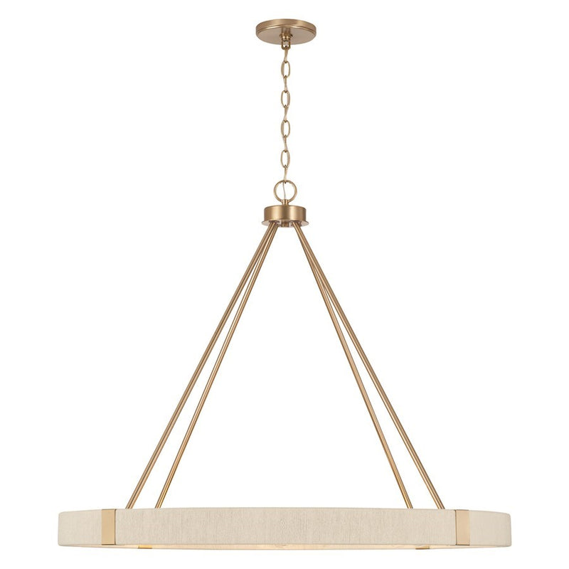 OPEN BOX: Capital Lighting Delaney 8 Light Chandelier, Brass - 449881MA