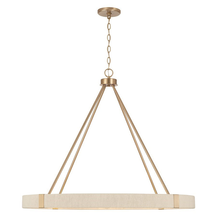 OPEN BOX: Capital Lighting Delaney 8 Light Chandelier, Brass - 449881MA