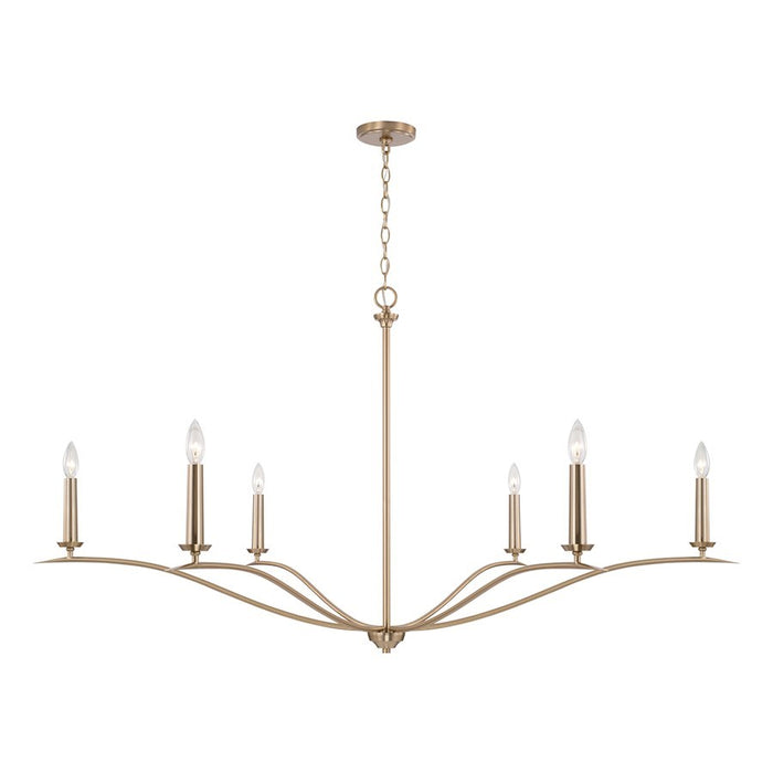 OPEN BOX: Capital Lighting Grady 6 Light Chandelier, Matte Brass - 450661MA