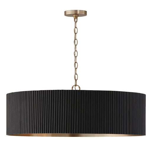 OPEN BOX: Capital Lighting Donovan 4-Lt Chandelier, Black/Brass - 450741KR