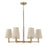 OPEN BOX: Capital Lighting Mira 6Lt Chandelier, Brass/Natural Ropes - 454561MA