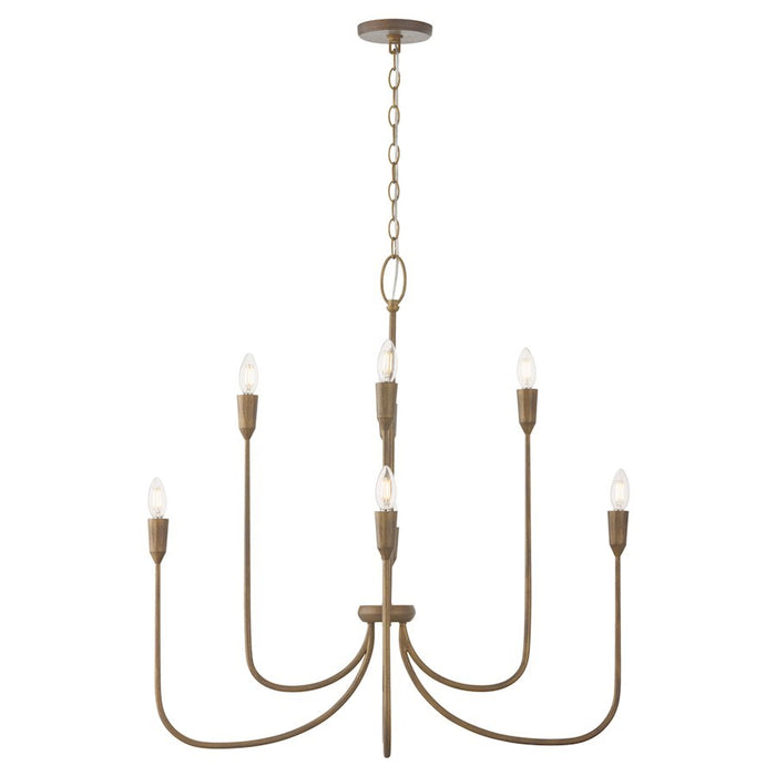 OPEN BOX: Capital Lighting Marley 8 Light Chandelier, Mystic Bronze - CL456881MZ